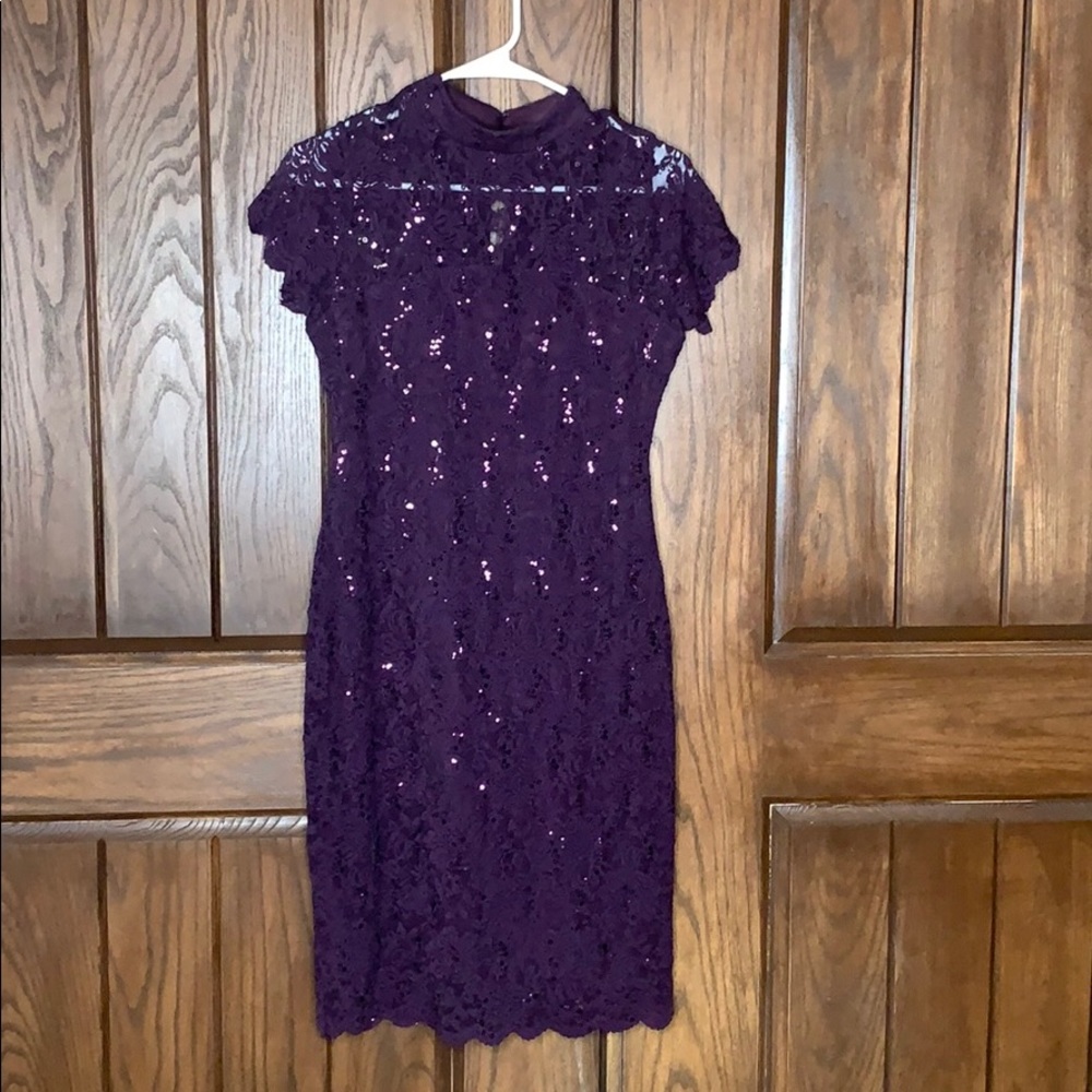 Purple sequins dress